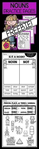 Noun Practice Pages., Teacher Idea