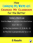 How Changing My Warm-ups Changed My Classroom for the Better.