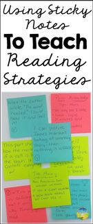 Using Sticky Notes Teach Reading Strategies., Teacher Idea