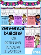FREE Sentence Building for Beginning Readers & Writers.