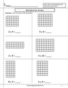 Multiplication Arrays Worksheets.