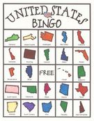 United States Geography Bingo Game.