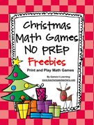 Christmas Free: Christmas Math Games No Prep: Christmas Math