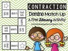 Contraction Domino Match Up., Teacher Idea