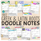  Greek Latin Roots Doodle Notes Sketch Notes., Teacher Idea