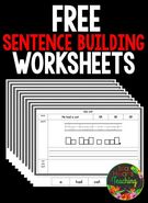 Sentence Building Worksheets.