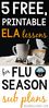 Five Free ELA Printables for Flu-Season Sub Plans.