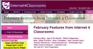 February Features From Internet 4 Classrooms., Teacher Idea