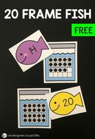 20 Frames Matching Fish Game Free Math Game., Teacher Idea