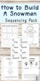 Build Snowman Sequencing Worksheets., Teacher Idea
