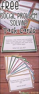 Social Problem Solving Task Cards., Teacher Idea