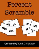 Percent Scramble Math Game - Finding Percent Number., Teache