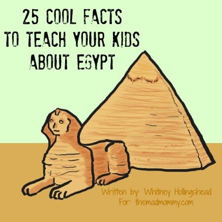 25 Cool Facts Teach Your Kids About Egypt., Teacher Idea