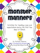 Monster Fun! Teaching Manners and Expectations.