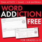 FREE Word ADDiction Worksheet and Team Game,