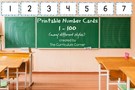 Printable Number Card: up to 100.