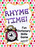 Dictionary Skills Game - Rhyme Time., Teacher Idea