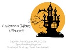 Halloween Idioms., Teacher Idea