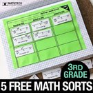 3rd Grade Math Centers - Math Sorts - Math Games for Review.