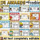 Student Award Certificates.