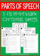 Printable Christmas Songs Mad Libs.