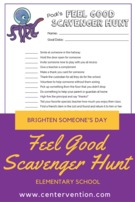 Classroom Scavenger Hunt. Doing good deeds or random acts of kindness.