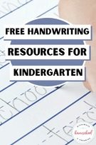 Free Handwriting Worksheets Kindergarten., Teacher Idea