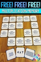 Winter Math Multiplication Memory., Teacher Idea