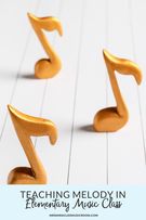 Activities and games to teach melody in elementary music.