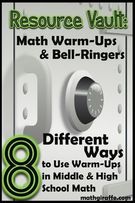8 Unique Formats Math Warm-Ups., Teacher Idea
