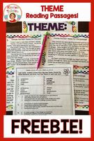 Theme Reading Passage Task Cards., Teacher Idea