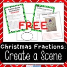 Christmas Fraction Scene Freebie., Teacher Idea