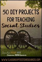 50 DIY Projects for teaching Social Studies.