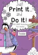 Winter Just Print It Do It., Teacher Idea