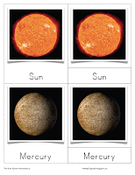 Solar System Nomenclature Cards., Teacher Idea