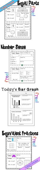 Free Fraction Math Sheets for Review.