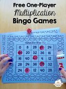 Free Multiplication Bingo Games., Teacher Idea